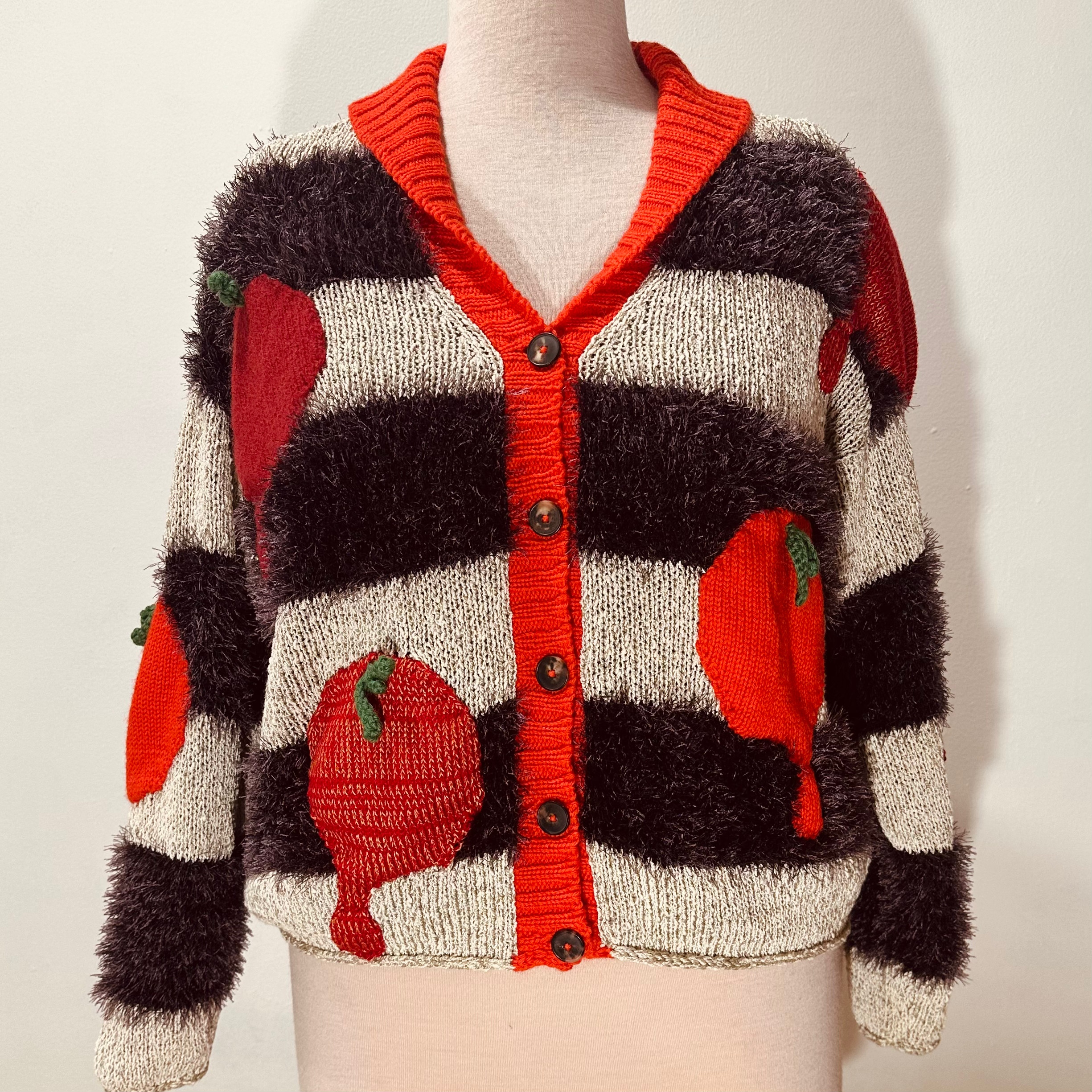smashed tomatoes cardigan